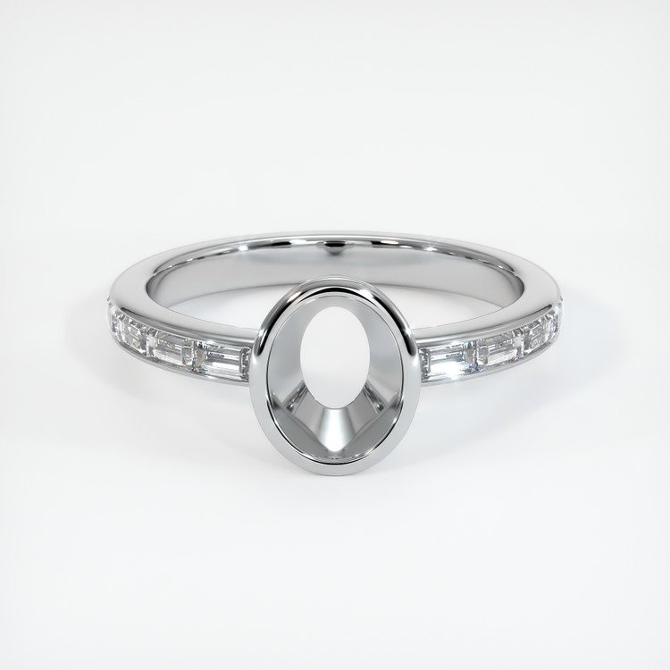 18K White Gold Accent Stones Ring Setting