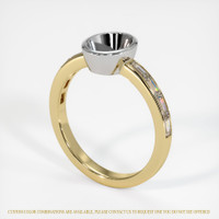 14K White & Yellow Accent Stones Ring Setting Video