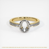 14K White & Yellow Accent Stones Ring Setting Image