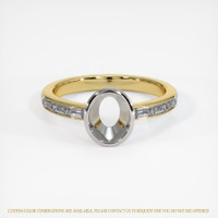 18K White & Yellow Accent Stones Ring Setting Image