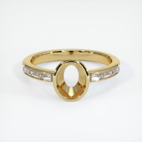 10K Yellow Gold Accent Stones Ring Setting Image