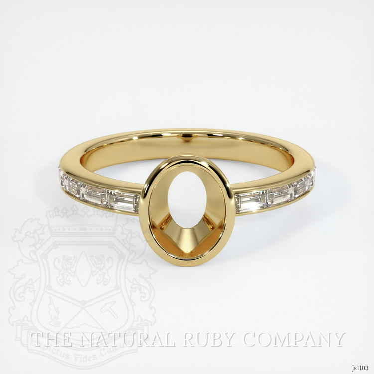 10K Yellow Gold Accent Stones Ring Setting