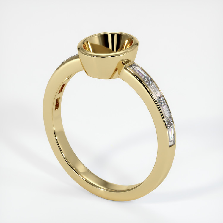 14K Yellow Gold Accent Stones Ring Setting