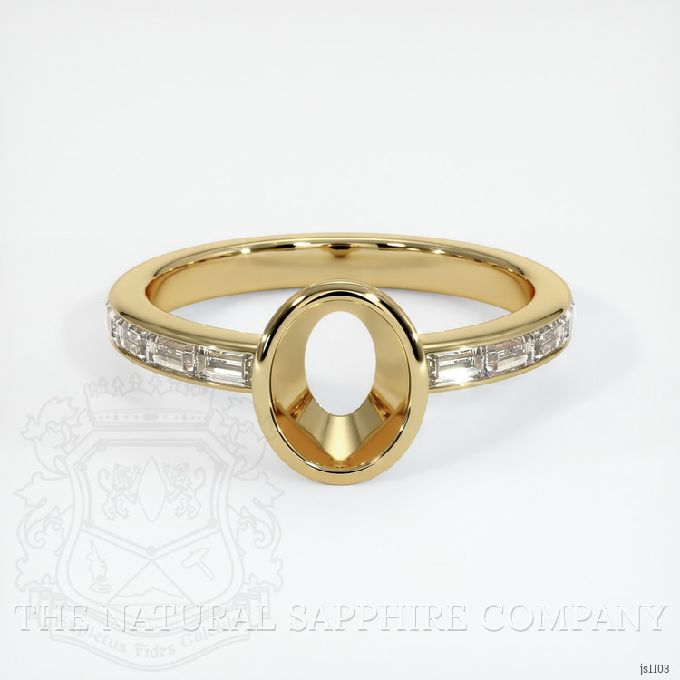 14K Yellow Gold Accent Stones Ring Setting