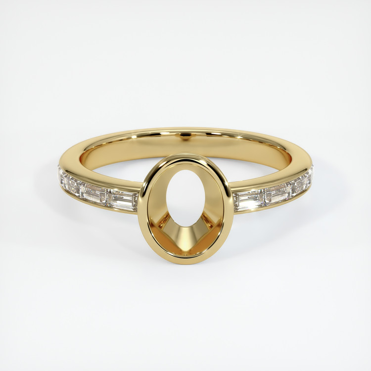 14K Yellow Gold Accent Stones Ring Setting
