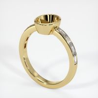 18K Yellow Gold Accent Stones Ring Setting Video