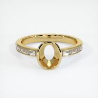 18K Yellow Gold Accent Stones Ring Setting Image