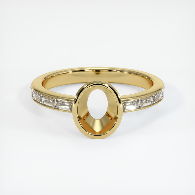 18K Yellow Gold Accent Stones Ring Setting