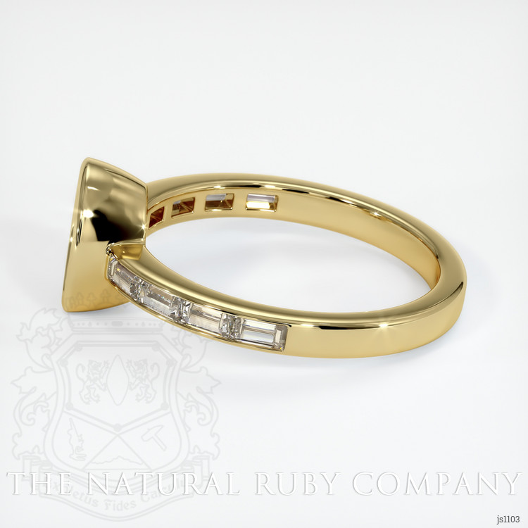 18K Yellow Gold Accent Stones Ring Setting