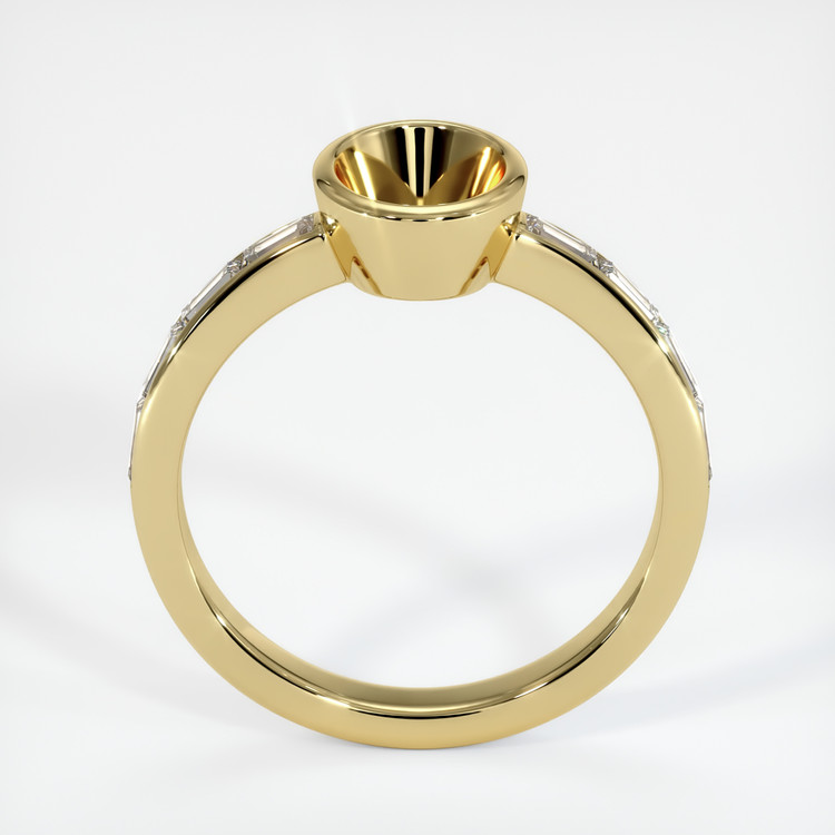 18K Yellow Gold Accent Stones Ring Setting