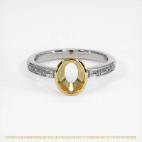 14K Yellow & White Accent Stones Ring Setting Image