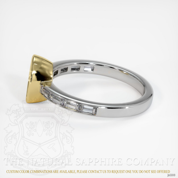 18K Yellow & White Accent Stones Ring Setting