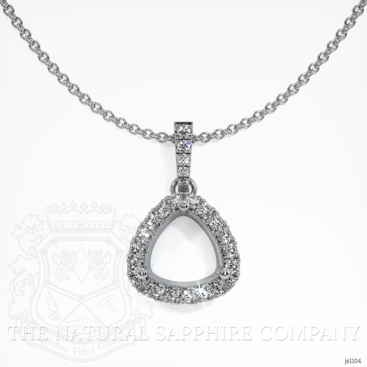 Platinum 950 Pave Pendant Setting