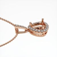14K Rose Gold Pave Pendant Setting Image