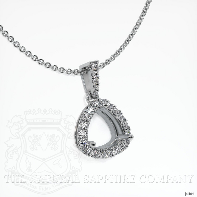 Silver Pave Pendant Setting