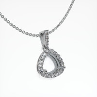 10K White Gold Pave Pendant Setting Image