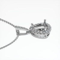 10K White Gold Pave Pendant Setting Image