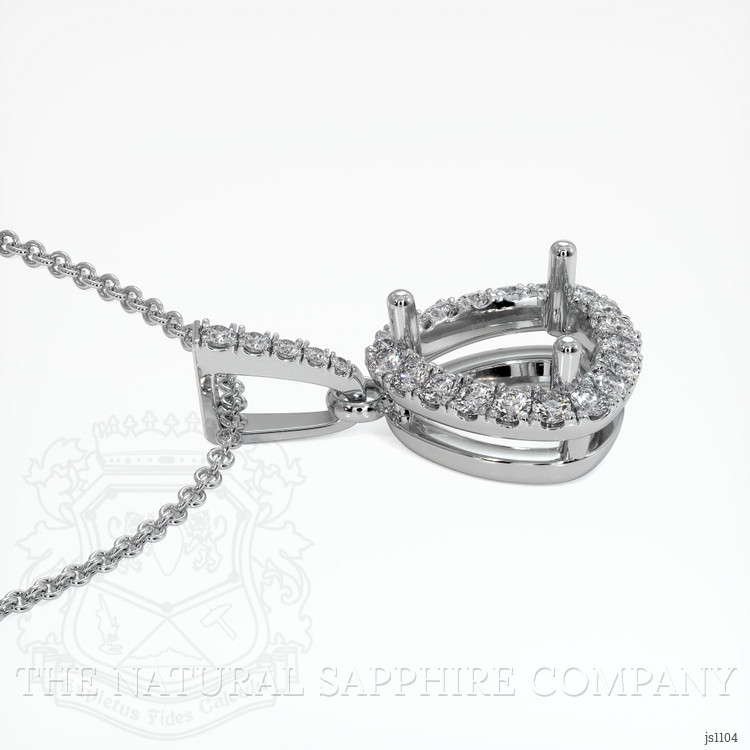 10K White Gold Pave Pendant Setting