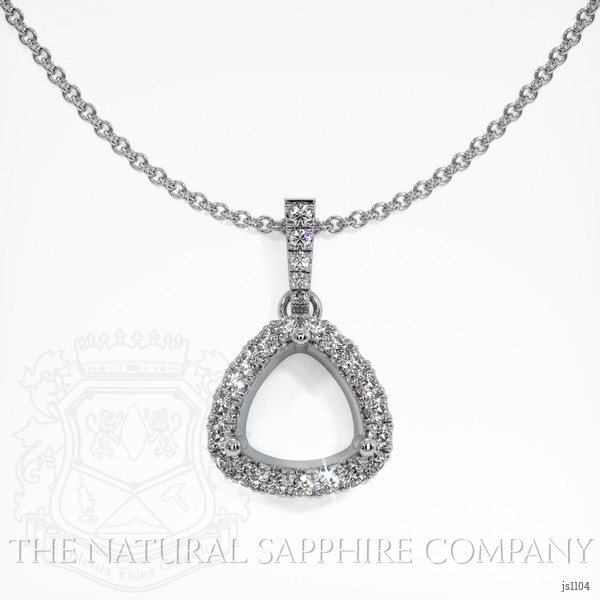  Emerald Pendant 1.42 Ct. 18K White Gold