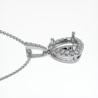 18K White Gold Pave Pendant Setting Image