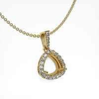10K Yellow Gold Pave Pendant Setting Image