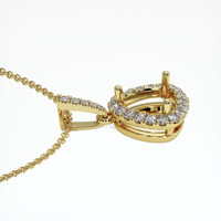 10K Yellow Gold Pave Pendant Setting Image