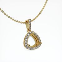 14K Yellow Gold Pave Pendant Setting Image