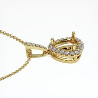 14K Yellow Gold Pave Pendant Setting Image