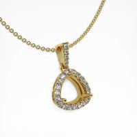 18K Yellow Gold Pave Pendant Setting Image