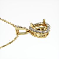 18K Yellow Gold Pave Pendant Setting Image