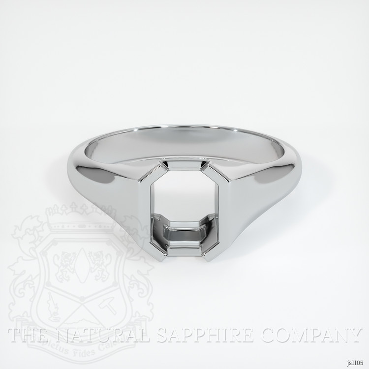 10K White Gold Men's Ring Setting