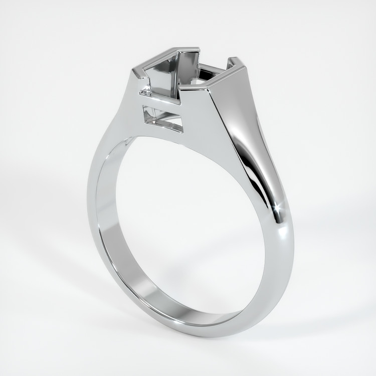 14K White Gold Men's Ring Setting
