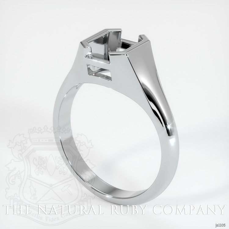 14K White Gold Men's Ring Setting
