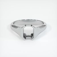 14K White Gold Men's Ring Setting Image