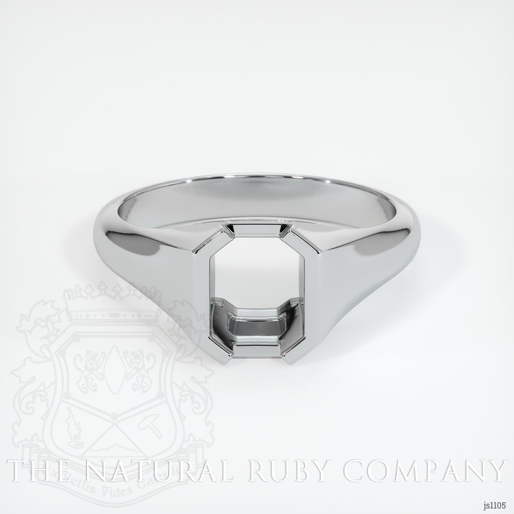 14K White Gold Men's Ring Setting
