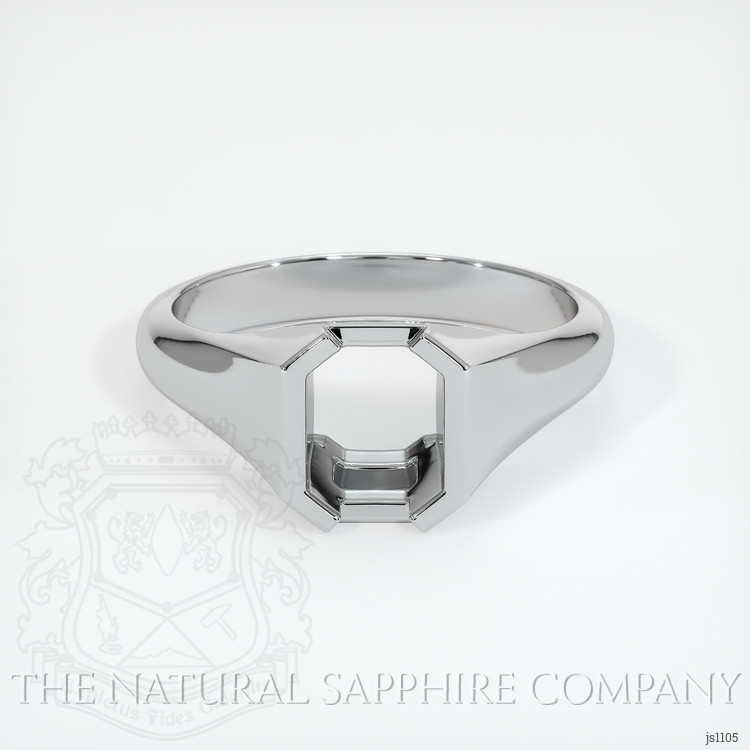 14K White Gold Men's Ring Setting