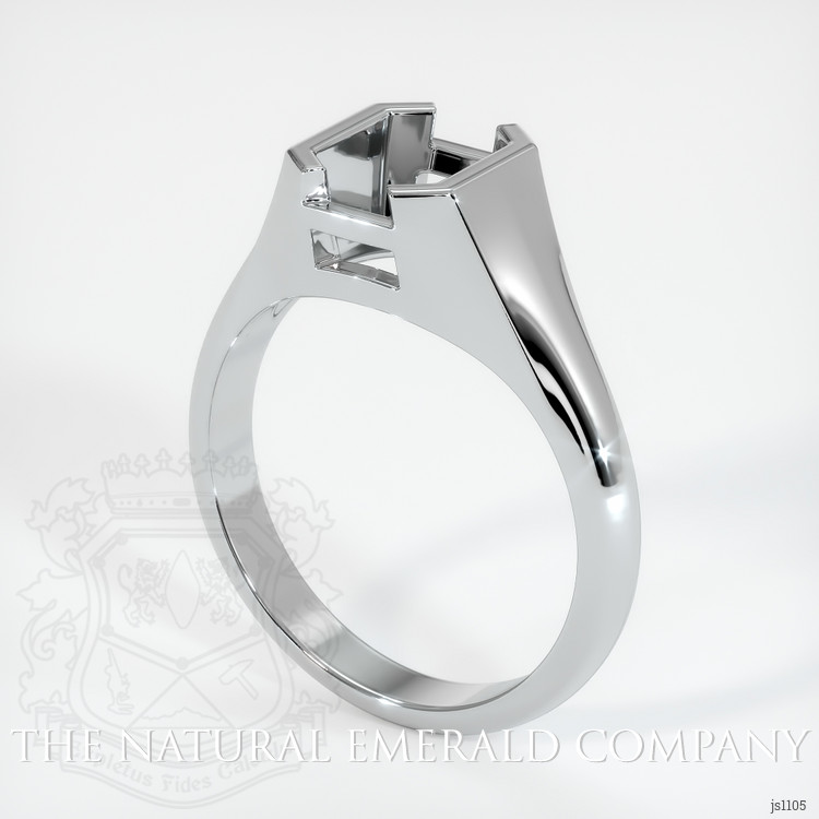 Men's Emerald Ring 1.93 Ct., 18K White Gold