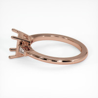 14K Rose Gold Three Stone Ring Setting Image