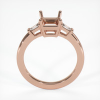 14K Rose Gold Three Stone Ring Setting Image