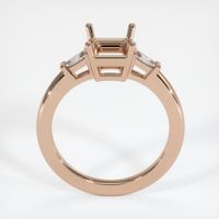 18K Rose Gold Three Stone Ring Setting Image