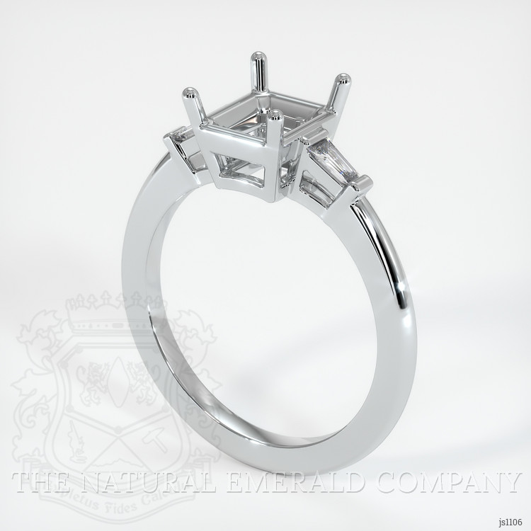 Silver Three Stone Ring Setting