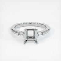10K White Gold Three Stone Ring Setting Image