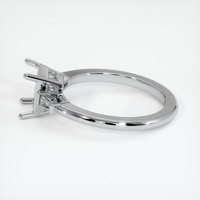 10K White Gold Three Stone Ring Setting Image