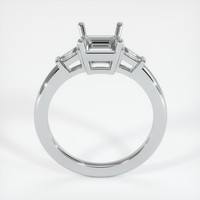10K White Gold Three Stone Ring Setting Image