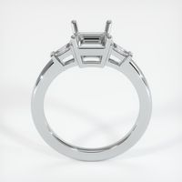 14K White Gold Three Stone Ring Setting Image