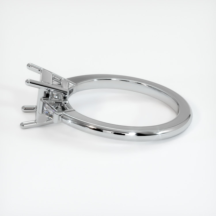 18K White Gold Three Stone Ring Setting