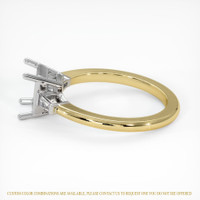 14K White & Yellow Three Stone Ring Setting Image