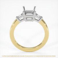 14K White & Yellow Three Stone Ring Setting Image