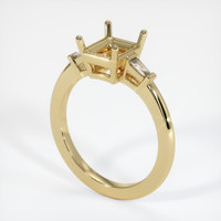 10K Yellow Gold Three Stone Ring Setting Video