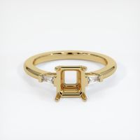 14K Yellow Gold Three Stone Ring Setting Image